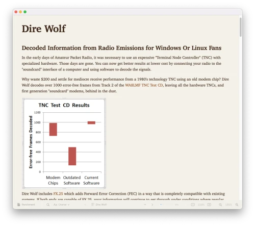 Parchment theme preview